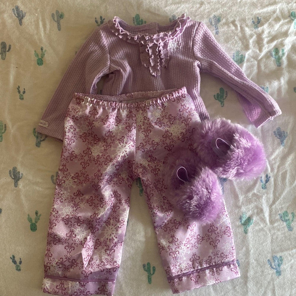 American girl doll pj set